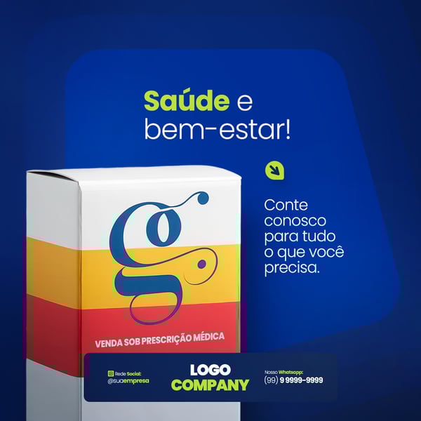 FARMÁCIA REMÉDIOS MEDICAMNETOS SOCIAL MEDIA PSD EDITÁVEL