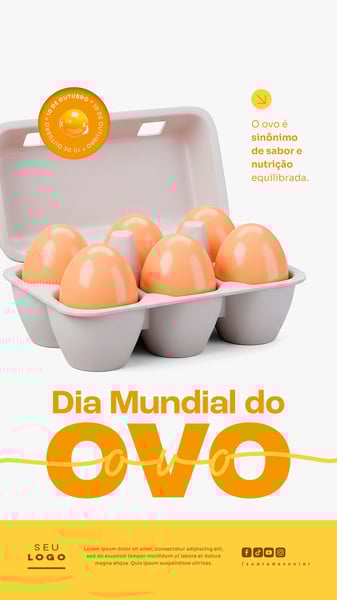 DIA MUNDIAL DO OVO 10 DE OUTUBRO STORY SOCIAL MEDIA PSD EDITÁVEL 1