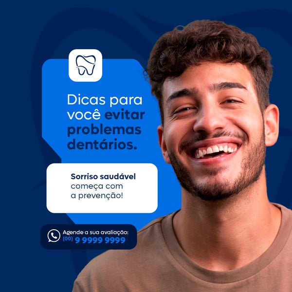 DENTISTA PROBLEMAS DENTÁRIOS FEED PSD EDITÁVEL