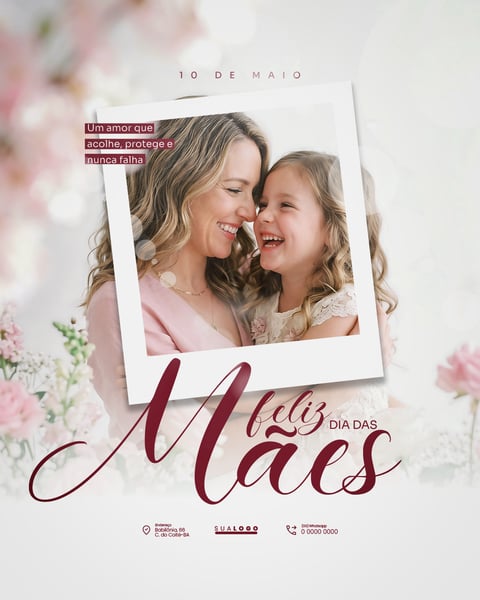 DIA DAS MÃES 10 DE MAIO FELIZ DIA DAS MÃES PSD EDITÁVEL 1