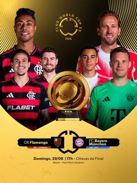 J2 OITAVAS - FLAMENGO X FC BAYERN MÜNCHEN - FIFA CWC 2025 FINAL FEED