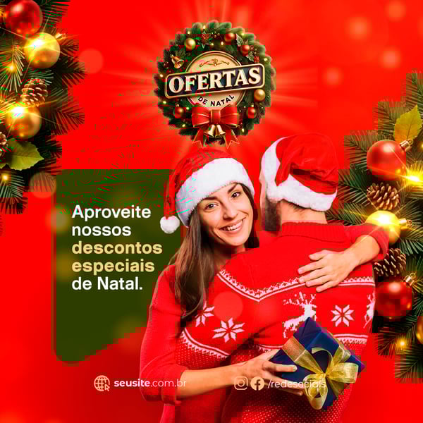 NATAL DE OFERTAS DESCONTOS DE NATAL FEED PSD EDITÁVEL