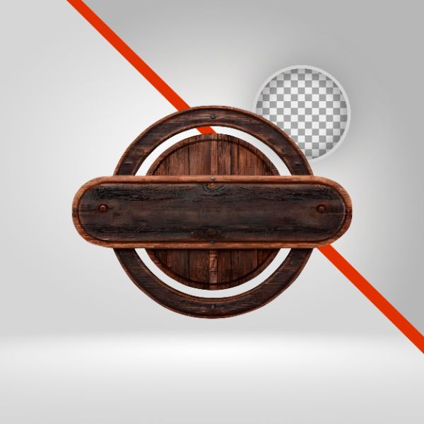 CÍRCULO DE MADEIRA 3D, ELIPSE PRA TEXTO, SELO PRA VAQUEJADA, CAVALGADA, PEGA DE BOI, ELEMENTO PNG, FUNDO TRANSPARENTE