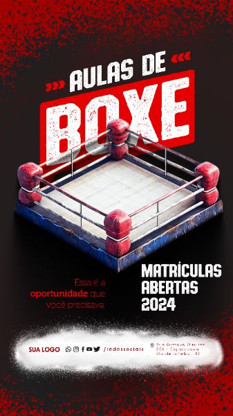 STORY - AULAS DE BOXE - MATRÍCULAS ABERTAS 2024