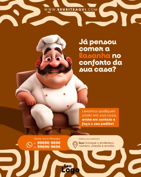 FEED VERTICAL - CASA DE MASSAS | RESTAURANTE | PSD EDITÁVEL