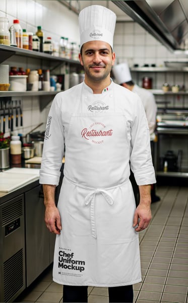 UNIFORME DE CHEFE PSD EDITÁVEL MOCKUP