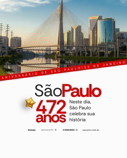 ANIVERSÁRIO DE SÃO PAULO FLYER PSD 5