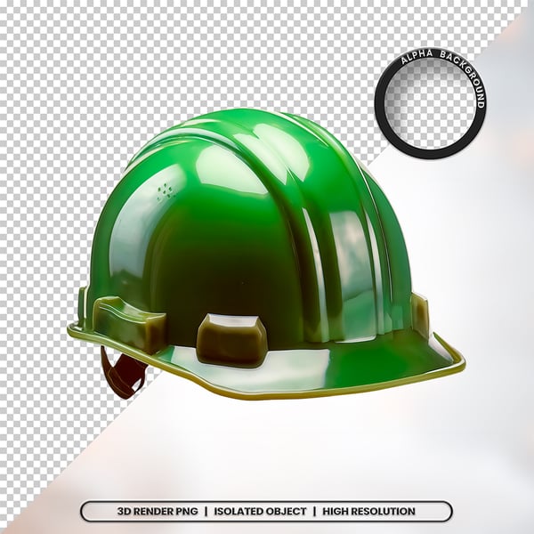 3D RENDER CAPACETE DE SEGURANÇA ELEMENTO ÍCONE PSD PNG
