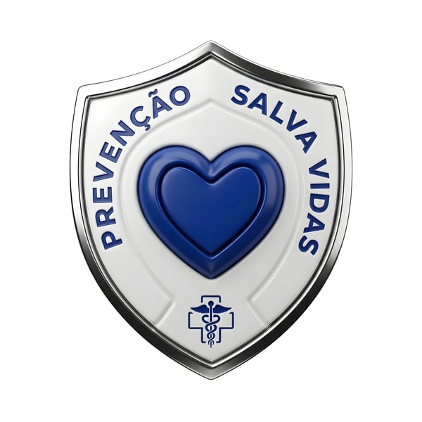 SÍMBOLO PREVENÇÃO LAÇO AZUL ESTETOSCÓPIO CHECK
