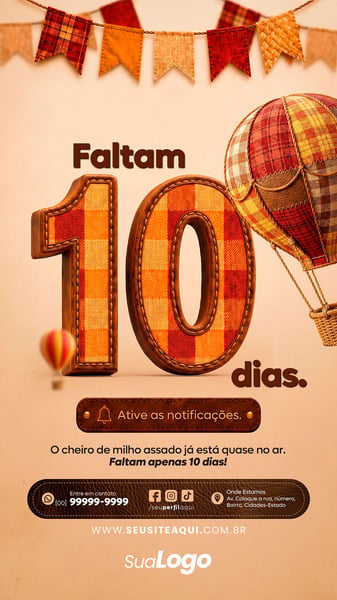 STORY FESTA JUNINA SÃO JOÃO SOCIAL MEDIA TEMPLATE PSD EDITÁVEL 23