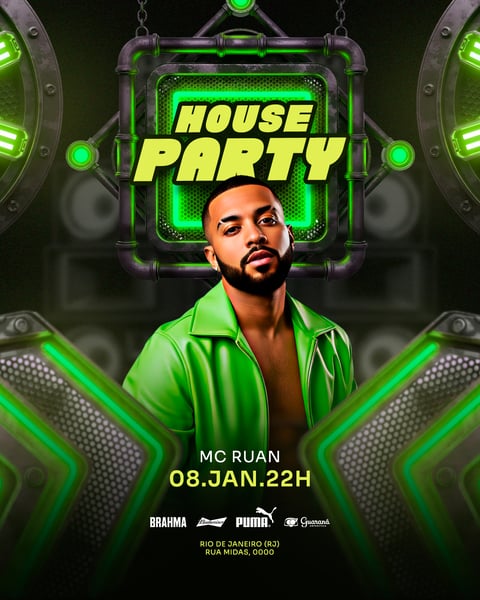 FLYER EVENTO SHOW HOUSE PARTY PSD FEED 40