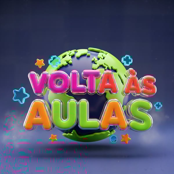 SELO 3D PARA CAMPANHA PUBLICITARIA PARA ESCOLAS, VOLTA AS AULAS-25