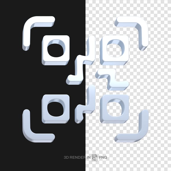 ELEMENTO 3D RENDER QRCODE ALTA DEFINIÇÃO 1
