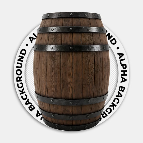 barril de madeira realista 4