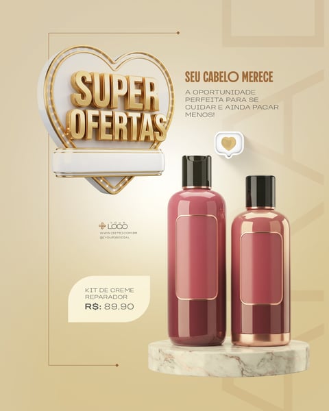 LOJA DE COSMÉTICOS OFERTA ESPECIAL BANNER PROMOCIONAL SOCIAL MEDIA PSD EDITÁVEL 2