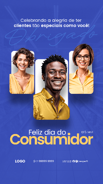 15 DE MARÇO - DIA DO CONSUMIDOR SOCIAL MEDIA AZUL