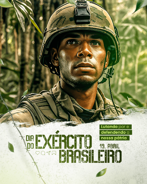 19 DE  ABRIL DIA DO EXÉRCITO BRASILEIRO - SOCIAL MEDIA