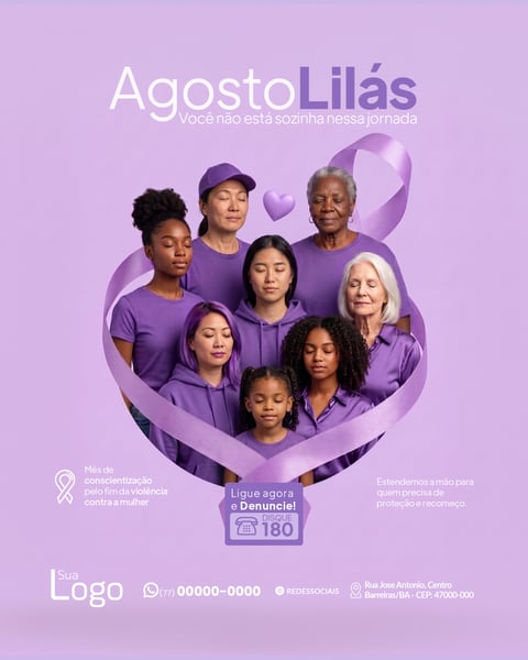 SOCIAL MEDIA CAMPANHA AGOSTO LILÁS PSD EDITÁVEL 5
