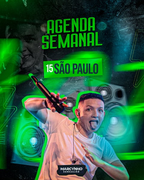 FLYER ARTISTA  AGENDA DE SHOW - MARCYNHO SENSACAO- SHOW