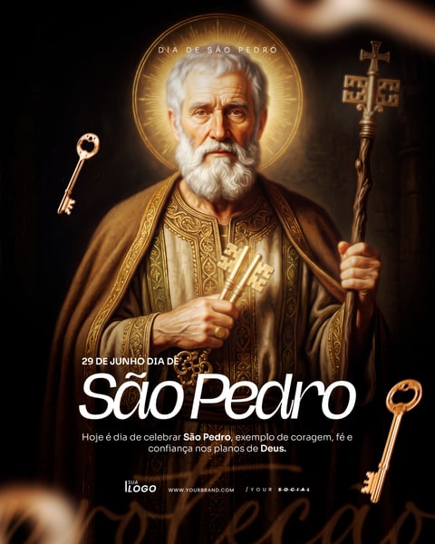 DIA DE SÃO PEDRO 29 DE JUNHO SOCIAL MEDIA PSD EDITÁVEL 1
