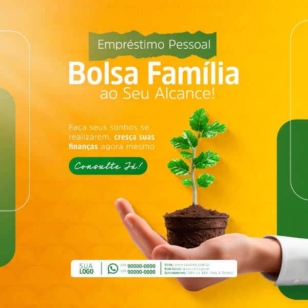 EMPRÉSTIMO PESSOAL BOLSA FAMILIA SOCIAL MEDIA POST FEED