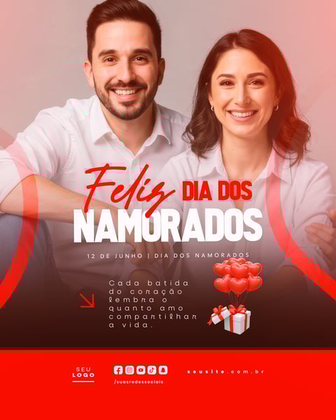 DIA DOS NAMORADOS 12 DE JUNHO SOCIAL MEDIA FEED EDITÁVEL