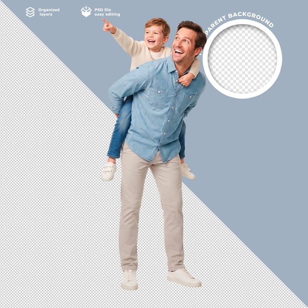 POST FEED FAMÍLIA ALEGRE MODERNO AZUL BEBÊ PSD EDITÁVEL