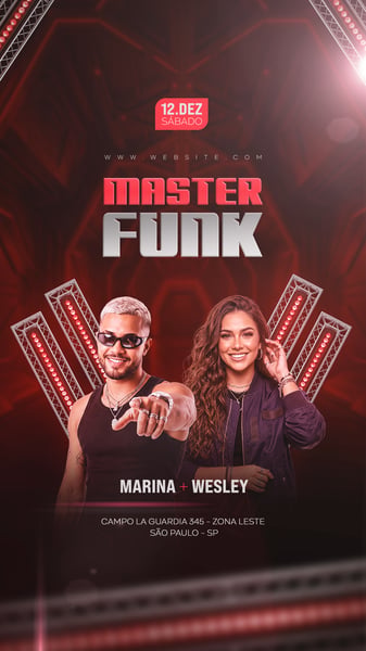 FLYER DE FUNK COM MCS PSD TEMPLATE PARA STORIES