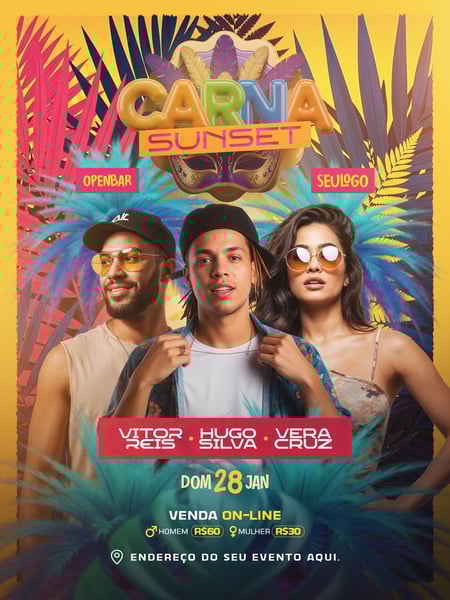 FLYER CARNA SUNSET FEED PSD EDITÁVEL