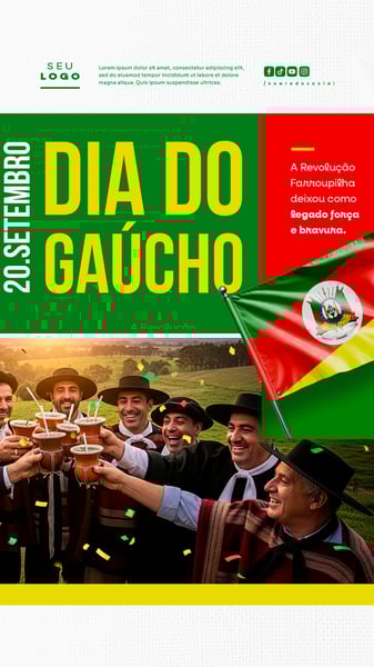 DIA DO GAÚCHO REVOLUÇÃO FARROUPILHA 20 DE SETEMBRO STORY SOCIAL MEDIA PSD EDITÁVEL 3
