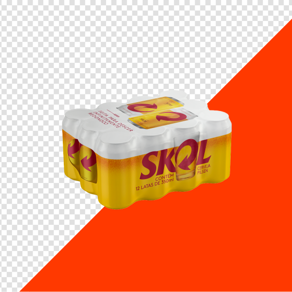 CAIXA 12 UNIDADES FARDO CERVEJA SKOL PNG TRANSPARENTE SEM FUNDO