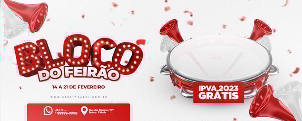POST CONCESSIONÁRIA CARNAVAL BLOCO DO FEIRÃO BANNER