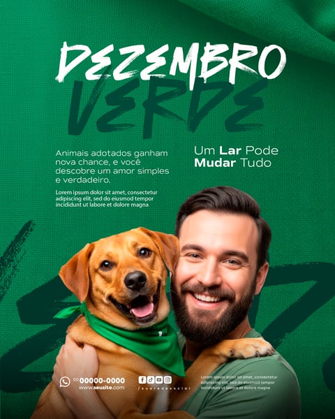 DEZEMBRO VERDE CAMPANHA DE COMBATE AO ABANDONO E OS MAUS-TRATOS DE ANIMAIS SOCIAL MEDIA PSD EDITAVEL (6)