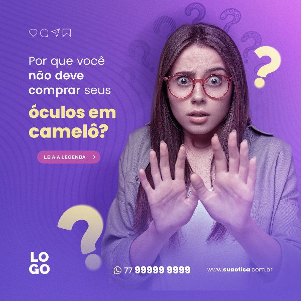 OCULOS EM CAMELO | SOCIAL MEDIA - ÓTICA