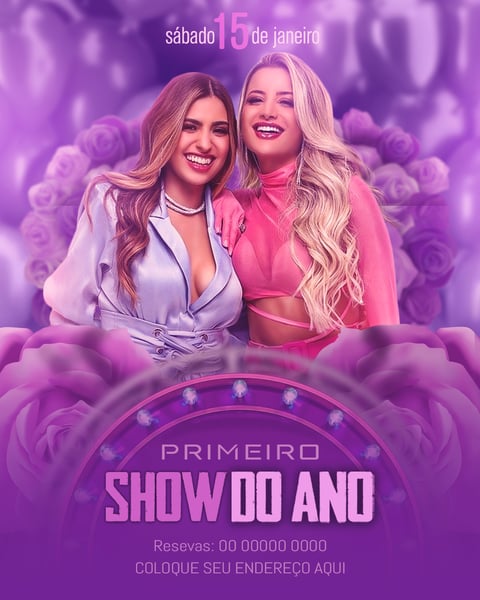 FLYER EVENTO PRIMEIRO SHOW DO ANO FEED