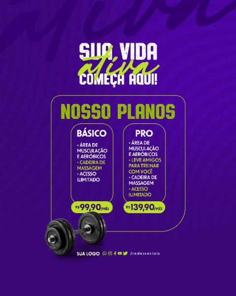 SOCIAL MEDIA - ACADEMIA - NOSSOS PLANOS