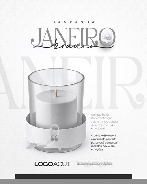 JANEIRO BRANCO VELA CONSCIENTIZAÇÃO SOCIAL MEDIA FLYER PSD EDITÁVEL