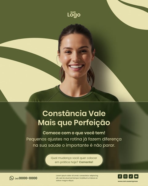 CONSTÂNCIA VALE MAIS QUE PERFEIÇÃO Figma Social Media Template