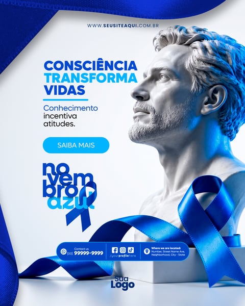 FEED NOVEMBRO AZUL SOCIAL MEDIA PSD EDITÁVEL 01