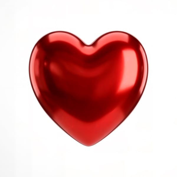 CORAÇÃO VERMELHO 3D GRANDE FLUTUANTE AMOR