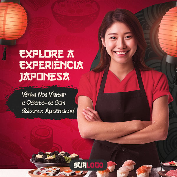EXPLORE A COMIDA JAPONESA SOCIAL MEDIA