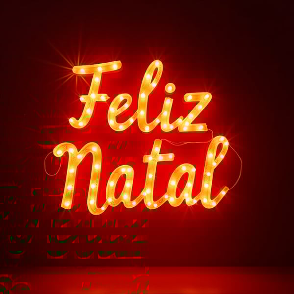 FELIZ NATAL COM LUZES FLARES VERMELHO IMAGEM