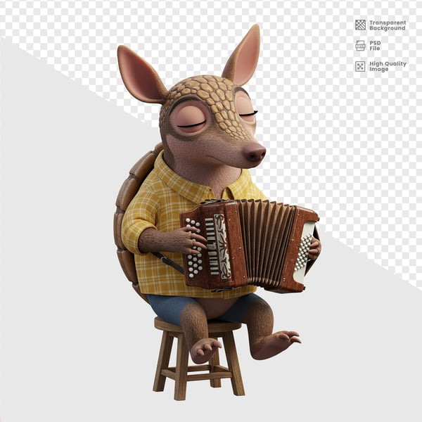 MASCOTE 3D TATU CAIPIRA 14
