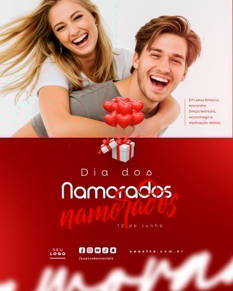 DIA DOS NAMORADOS 12 DE JUNHO SOCIAL MEDIA FEED EDITÁVEL