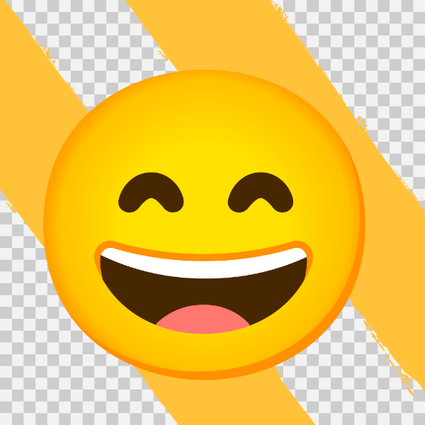 EMOJI SORRIDENTE SORRISO RINDO FUNDO TRANSPARENTE PNG