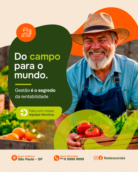 AGROPECUÁRIA DO CAMPO SOCIAL MEDIA PSD EDITÁVEL