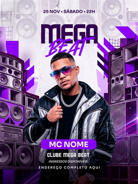 FLYER DE FUNK MEGA BEAT PSD TEMPLATE