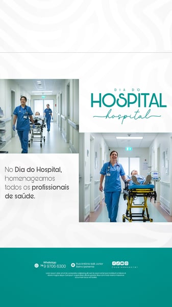 01 DE JULHO - DIA DO HOSPITAL - FLYER SOCIAL MEDIA PSD EDITÁVEL