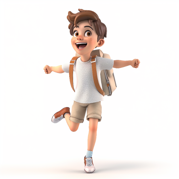 CRIANÇA | MENINO | GAROTO | PERSONAGEM 3D | VOLTA ÀS AULAS