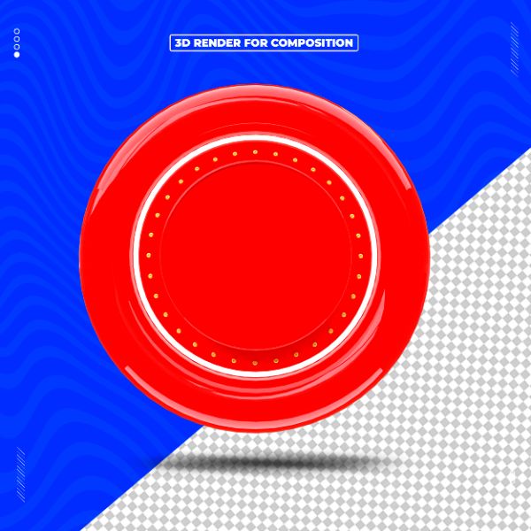 CÍRCULO VERMELHO 3D PARA COMPOSIÇÃO